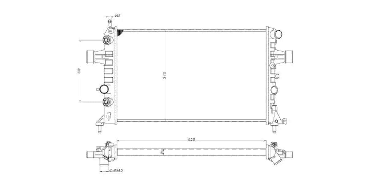 Radiator Opel Astra 1.6,1.8,2.0,2.2 Z16Xe,X18Xe1,Z18Xe1,X20Xev,Z20Let,Z22Se 1999-2004
