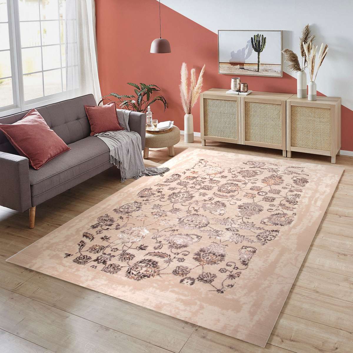Alin Astryne Beige Modern Area Rug