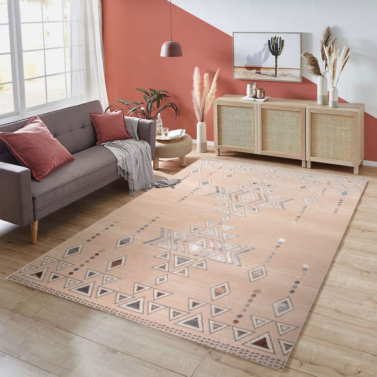 Alin Rovian Beige Modern Area Rug