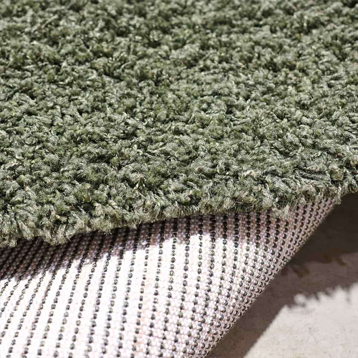 Halhal Polypropylene Shaggy Dark Green Rug 150x200 - 150x200 / Green