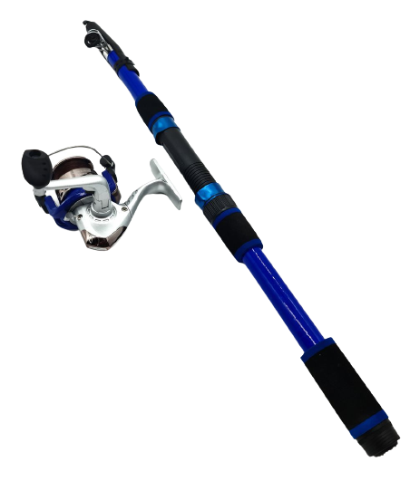 Outcast 2.4m Telescopic Fishing Rod & Reel Bundle