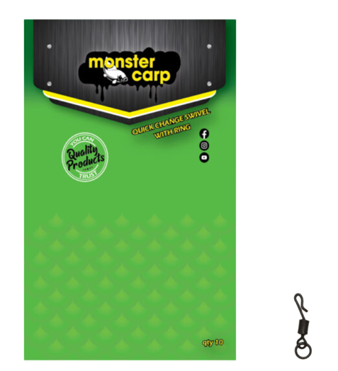 Monster Carp Quick Change Swivel With Ring