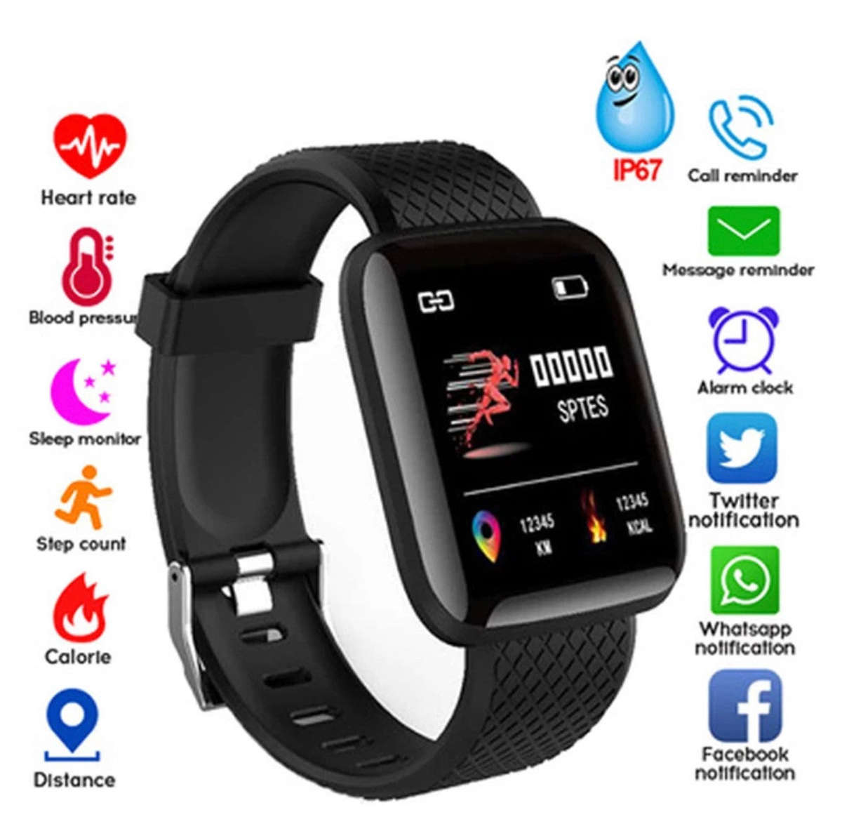 IP 67 SMART WATCH IN BLUE