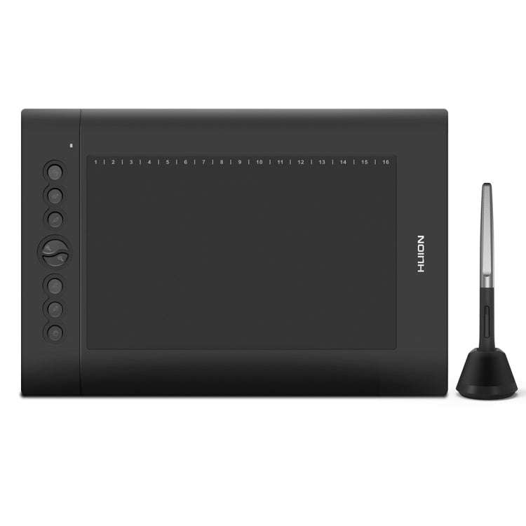 HUION H610Pro V2 5080LPI Professional Art USB Graphics Drawing Tablet for Windows / Mac OS, with Bat