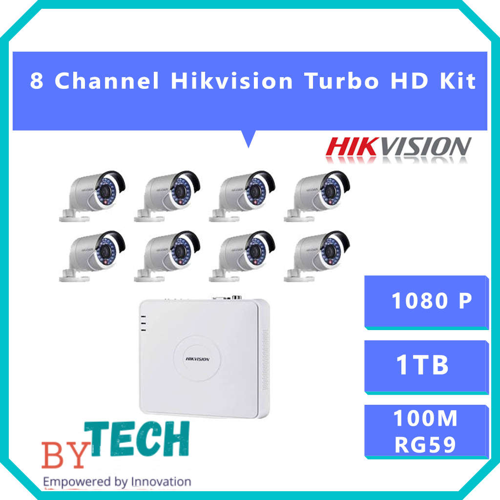 8 channel HikVision Turbo HD Kit - 20M Night vision - Standard kit,cctv,cctv,cctv,cctv,cctv