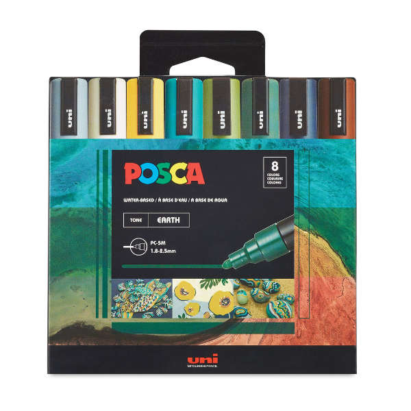 Posca Marker Sets:  8 Earth Colours 1,8-2,5mm (PC-5M)