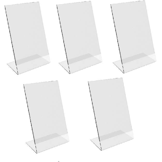 Plastic L-Menu Stand (A4) - 5 Pack
