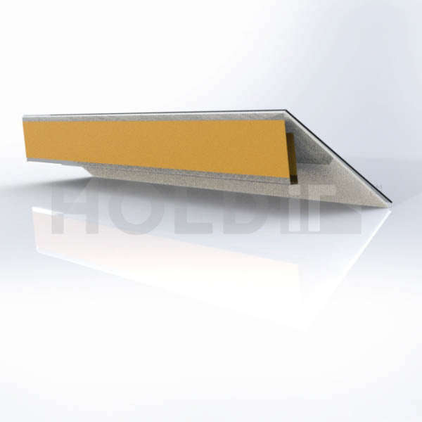 45° Angle STRiP  Upward-Facing Shelf Label Holder for Bottom Shelves (50p/box) Navy 33mm x 10...