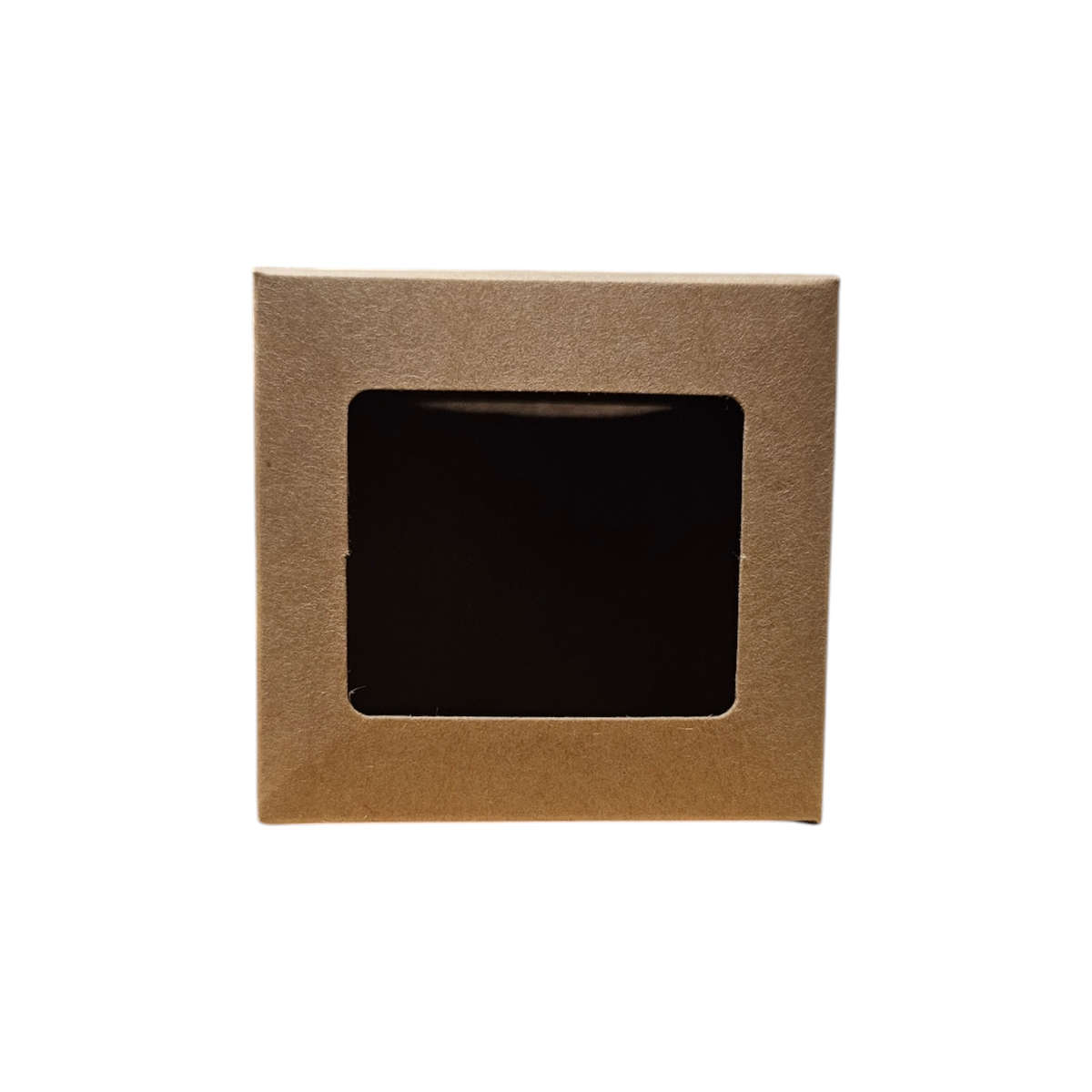 Kraft Candle Box with Window 7.5 x 7.5 x 7.5cm