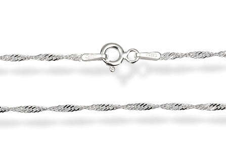 Solid  925 Sterling Silver Singapore Chain 60cm