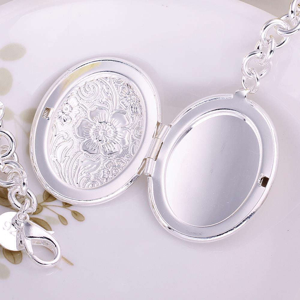 925 Sterling silver filled Ladies Oval locket bracelet, ADD YOUR OWN PHOTO