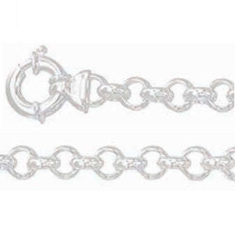 Solid  925 Sterling Silver Belcher Bracelet, 6.5mm