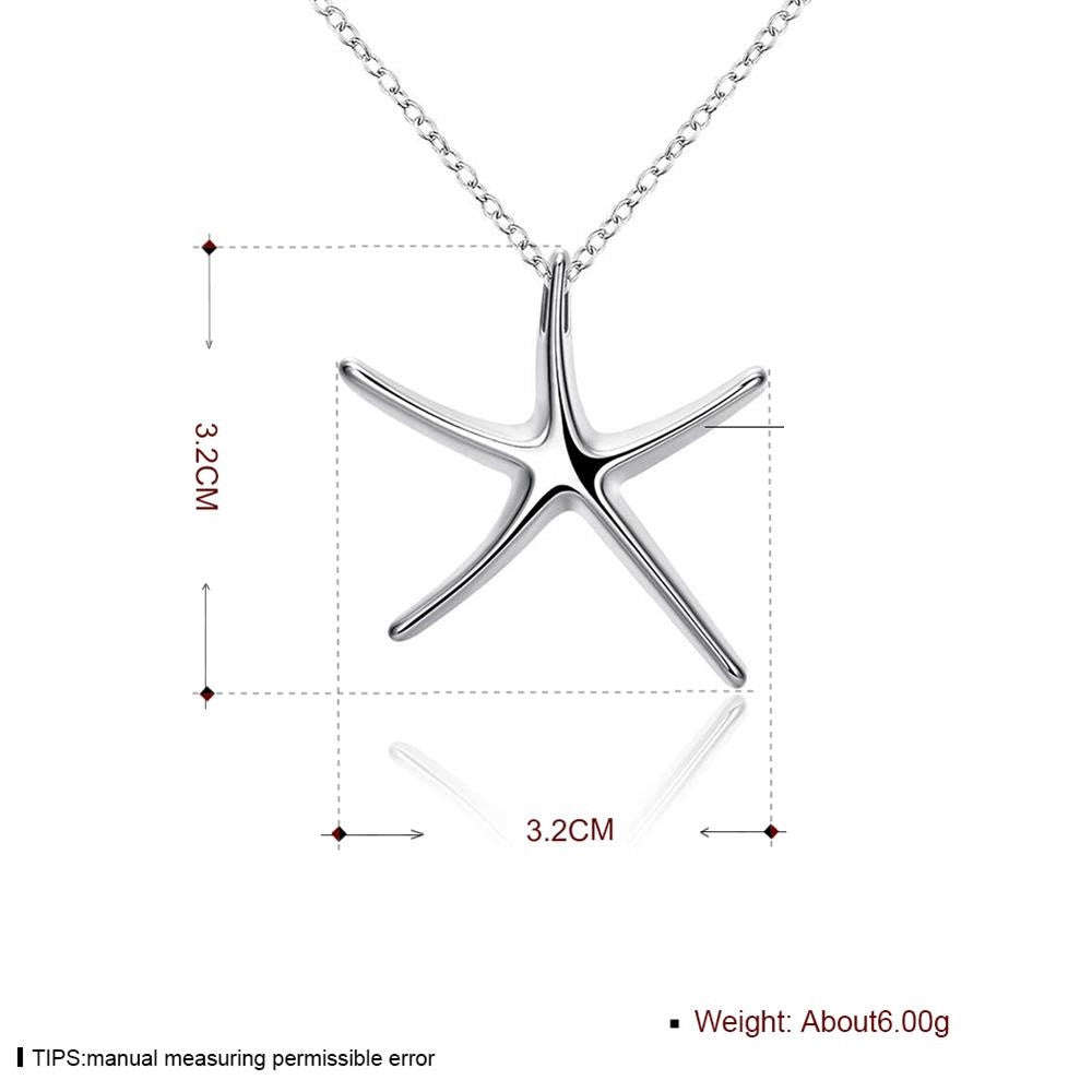 Star Fish design pendant, 925 Sterling Silver Filled. FREE chain included