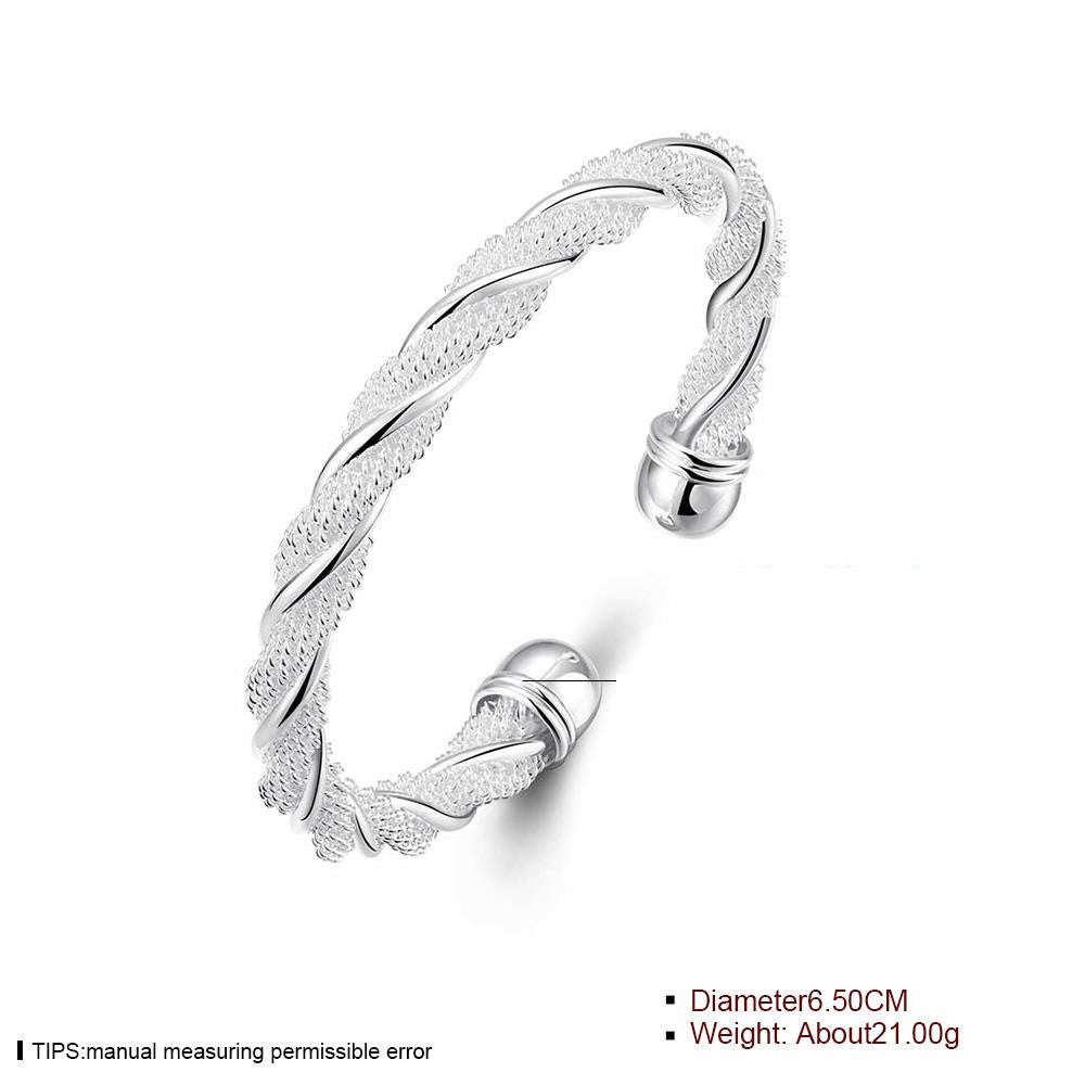 925 Silver filled Twisty Bangle