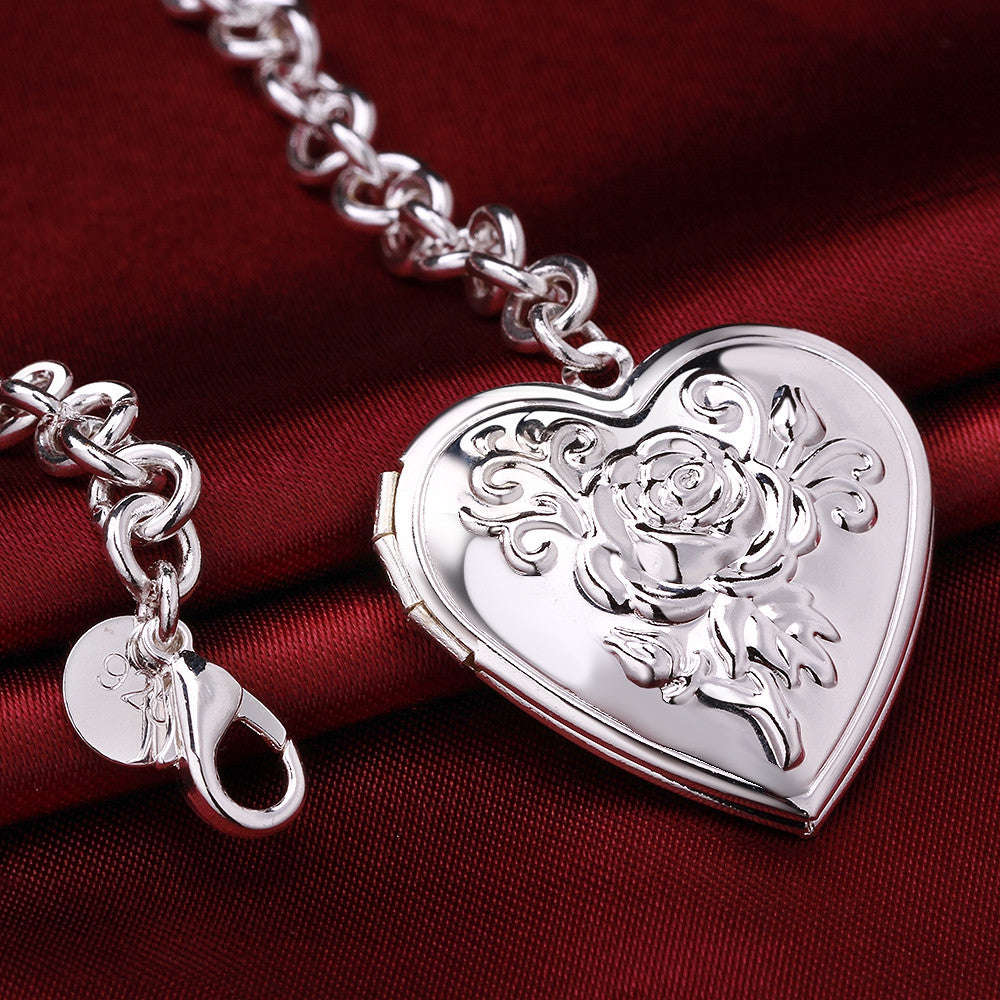 925 Sterling silver filled stamped Ladies locket bracelet, ADD YOUR OWN PHOTO