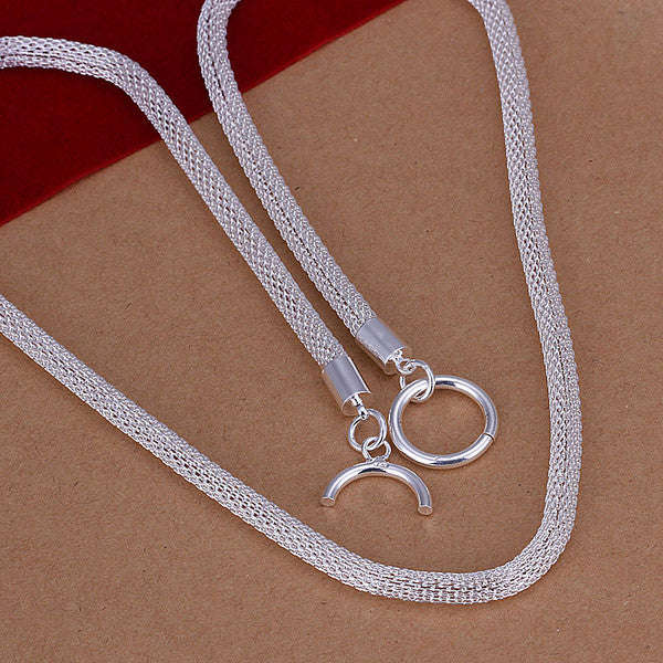 925 Silver Filled Mesh Style Necklace
