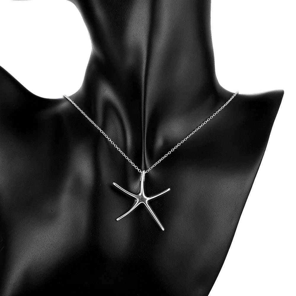 Star Fish design pendant, 925 Sterling Silver Filled. FREE chain included