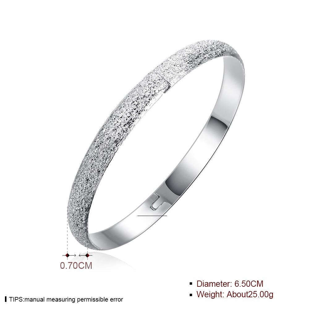 925 Silver filled Sandblasted Style Bangle