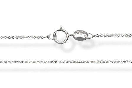 Solid  925 Sterling Silver Cable Round Chain 60cm