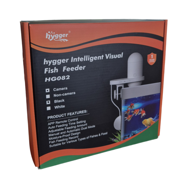 Hygger Visual Fish Feeder Black  HG082
