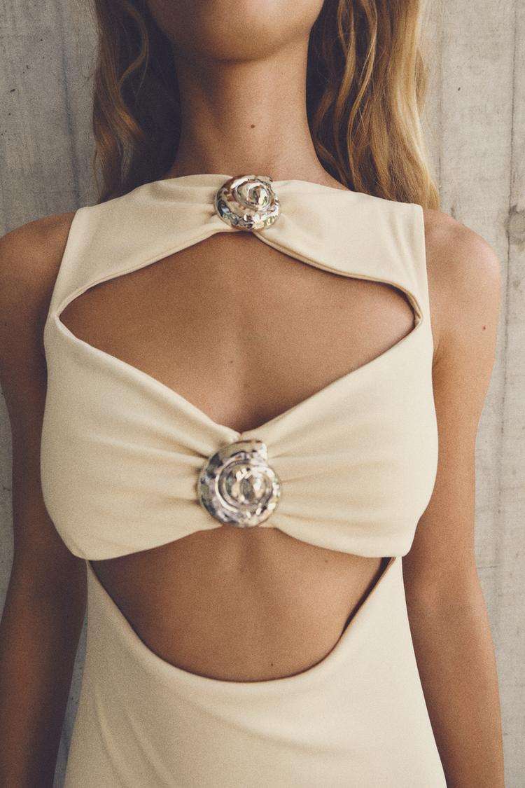 Shell cutout dress
