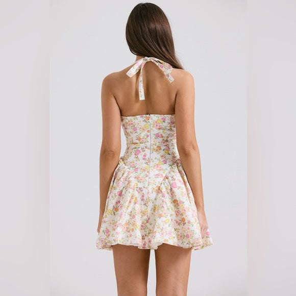 Bloom Halter Skater Dress