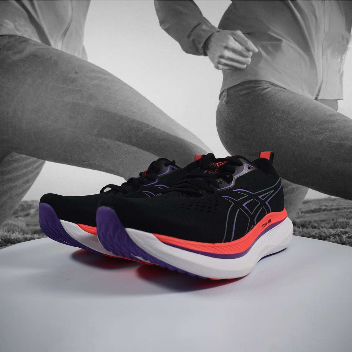 Asics Glideride Max Mens Road Running Shoes  Black/Red