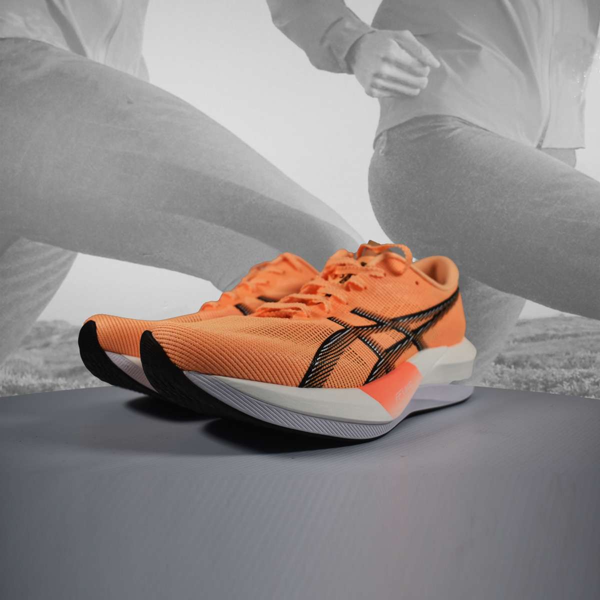 Asics Magic Speed 5 Unisex Road Racing Shoes  Orange Glow/Black