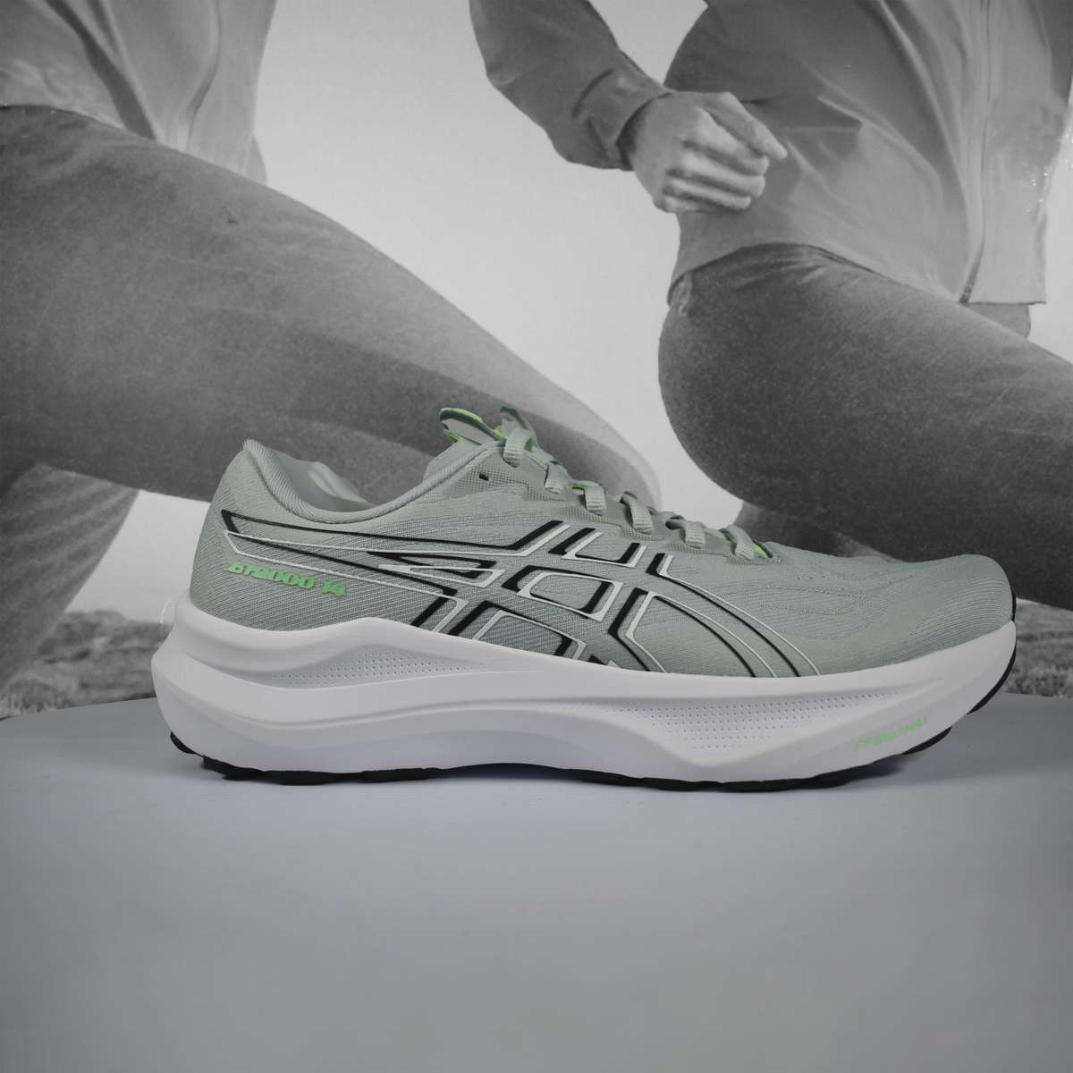 Asics GT-2000 14 Mens Road Running Shoes  Cold Moss/Black