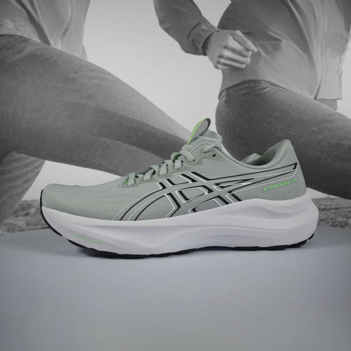 Asics GT-2000 14 Mens Road Running Shoes  Cold Moss/Black