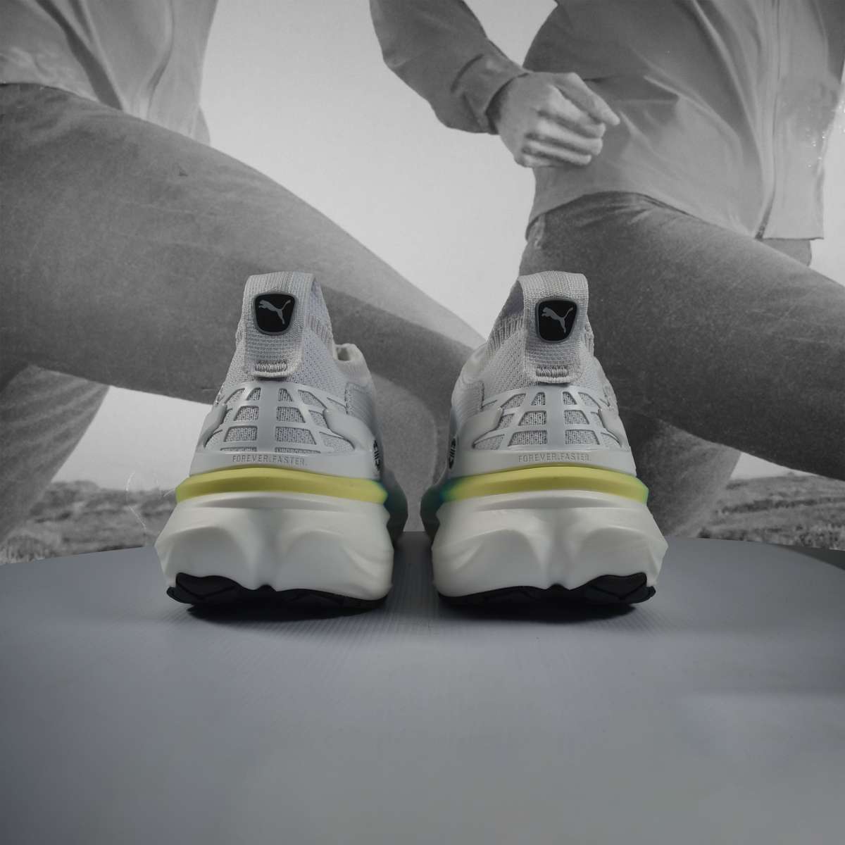 Puma ForeverRun NITRO 2 Womens Running Shoes  White Mint Melt