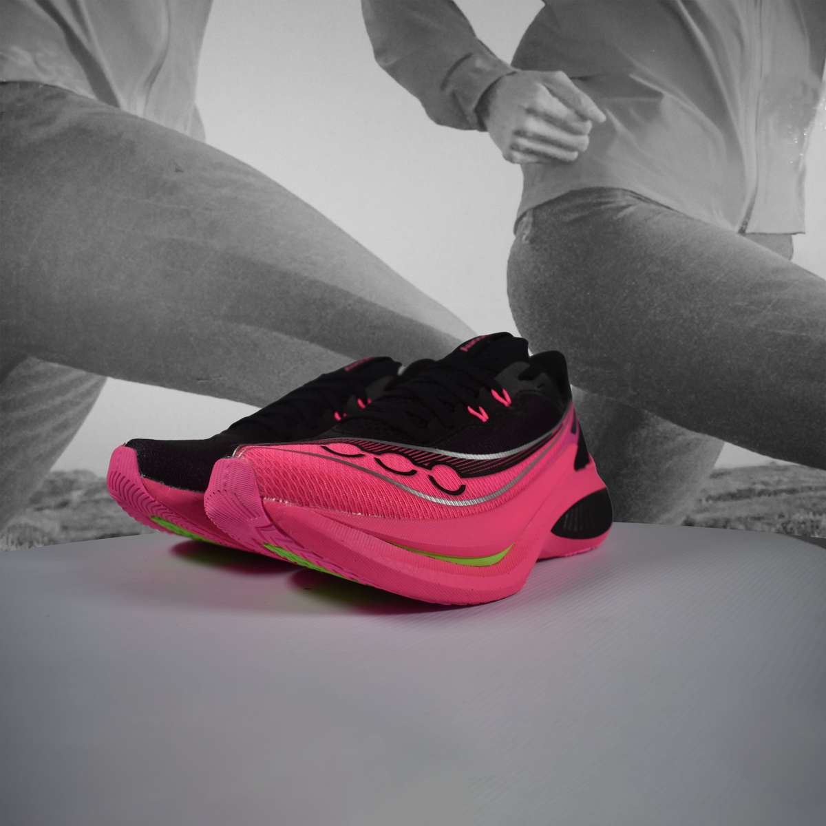Saucony Endorphin Pro 5 Womens Running Shoes  Black/Shock