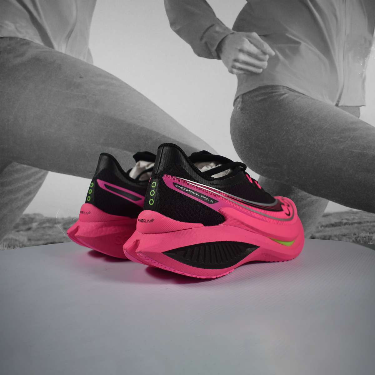Saucony Endorphin Pro 5 Womens Running Shoes  Black/Shock