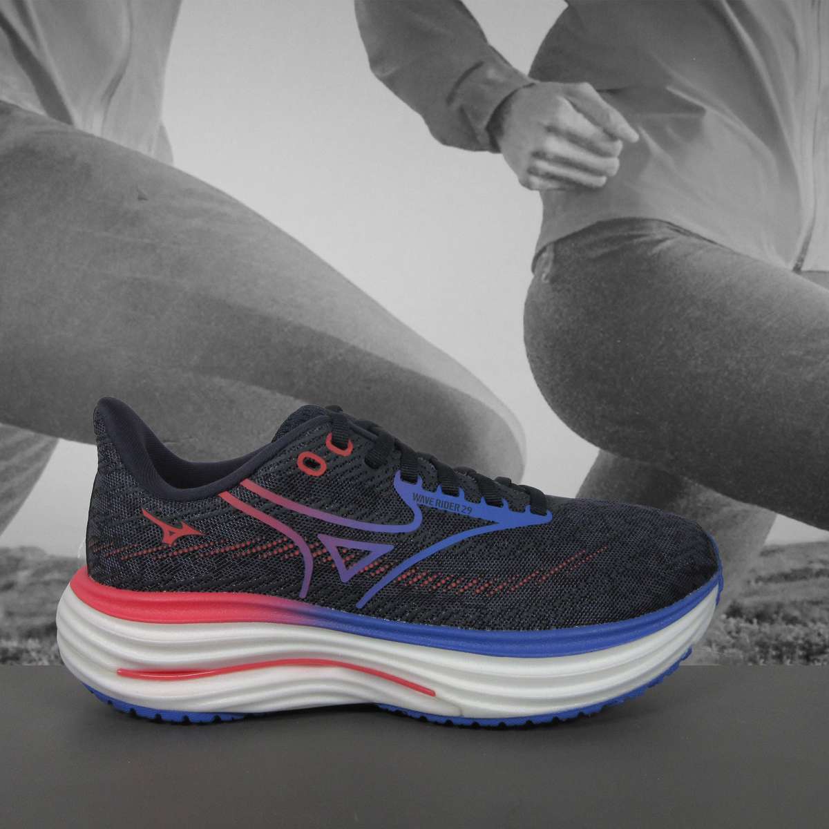 Mizuno Wave Rider 29 Womens Road Running  Navy