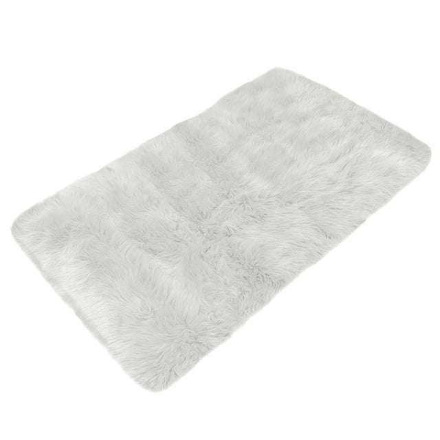 Bedroom Fluffy Carpet 50x80cm - White
