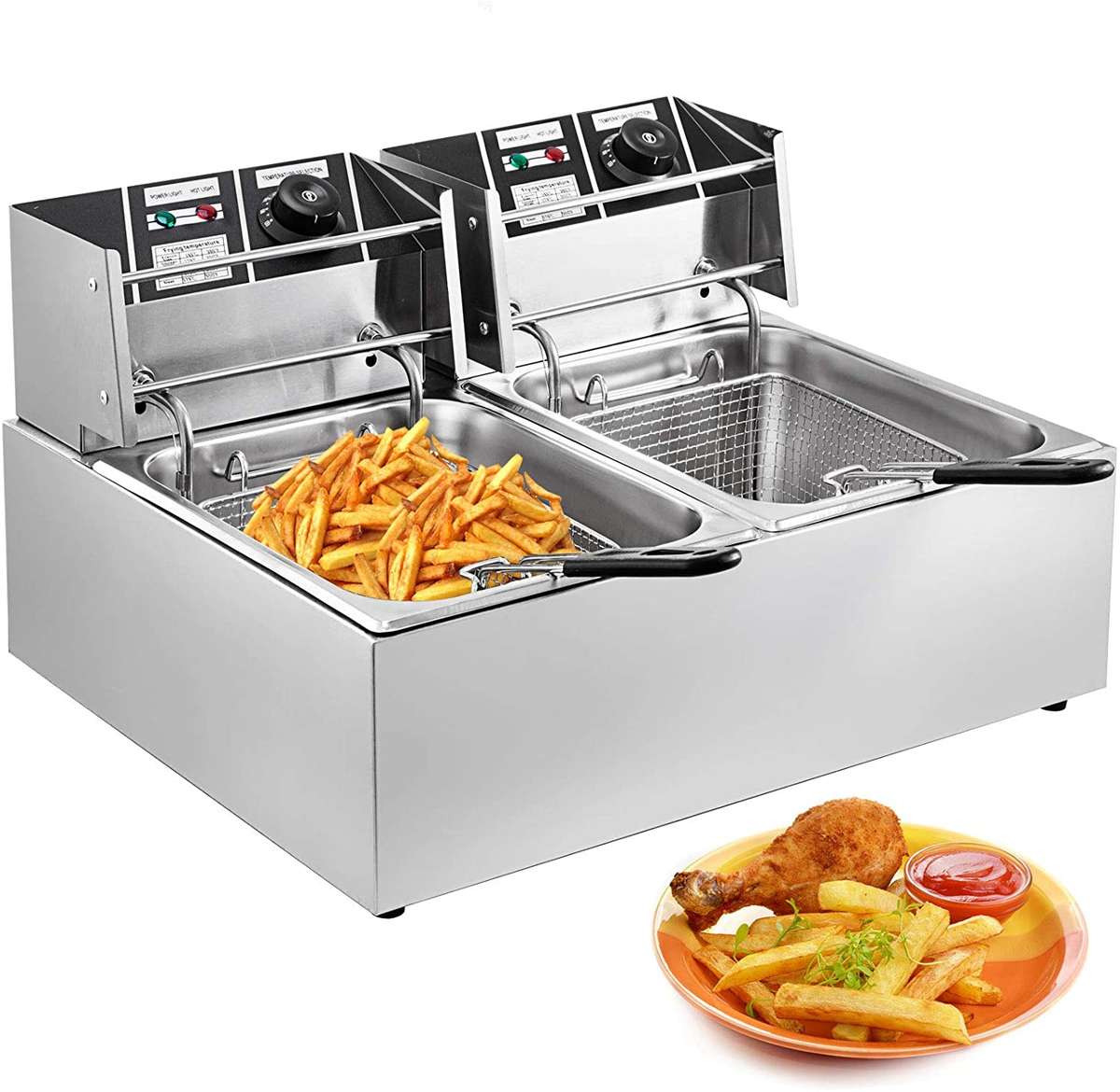 Electric Deep Fryer Industrial Double