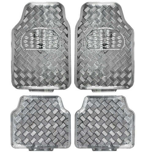 Chrome Finish Car Mats 4 Piece