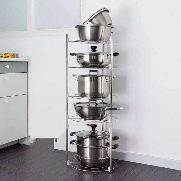 Kitchen Chrome Pot Stand