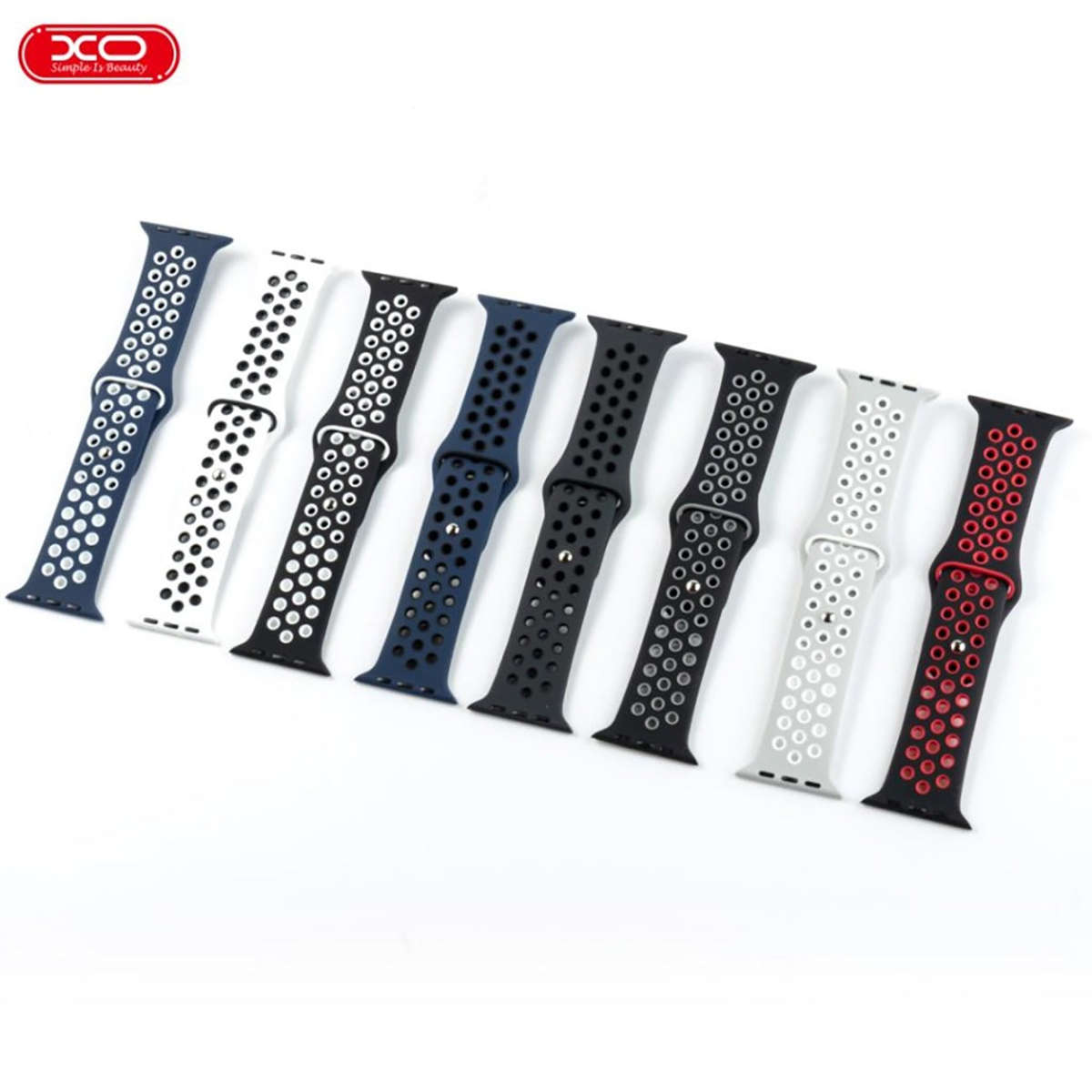 XO BT08B Apple Watch Adjustable Sports Silicone Strap 42/44/45/49mm