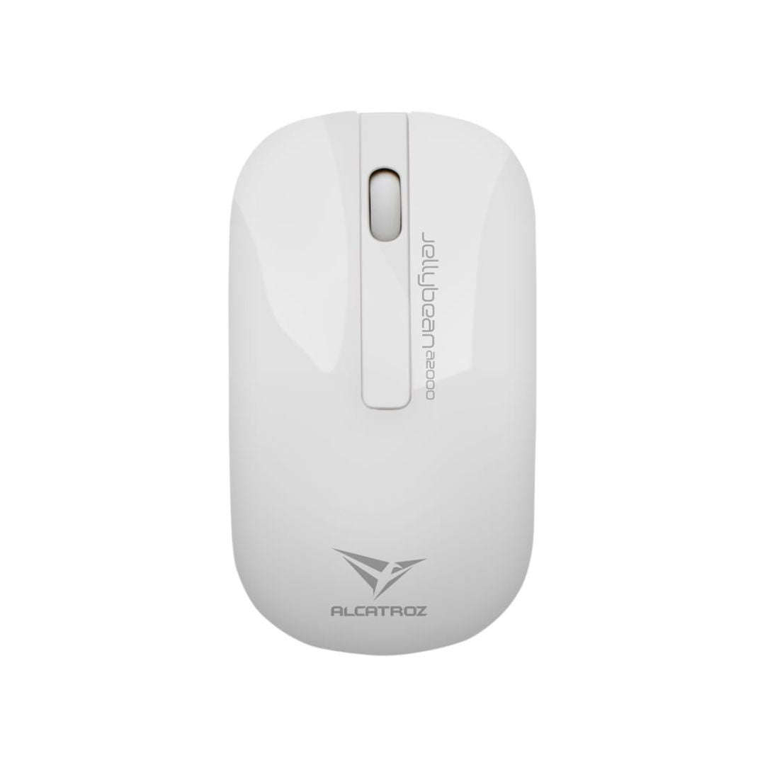 Alcatroz A2000 Jellybean Wireless Keyboard and Mouse Combo - White