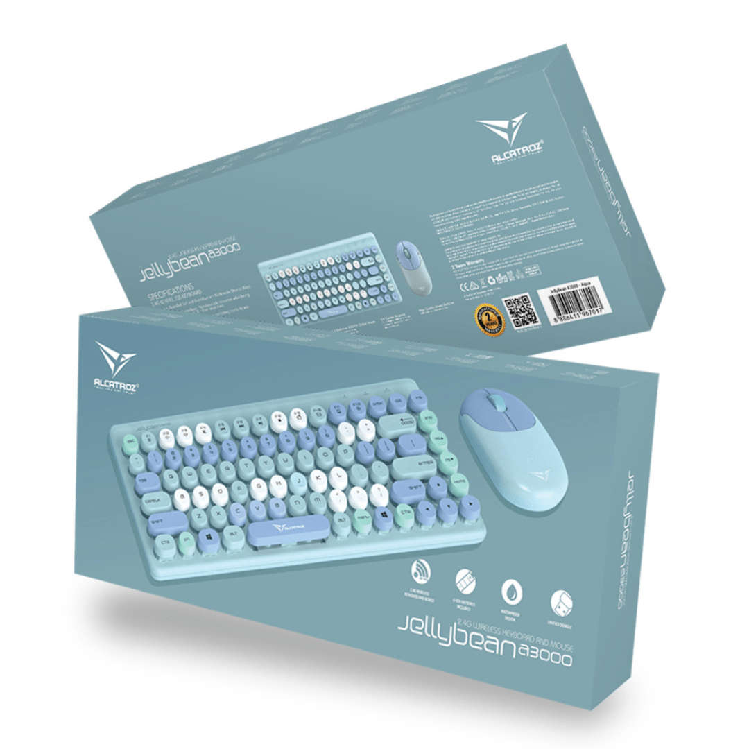 Alcatroz JellyBean A3000 Wireless and Bluetooth Combo - Aqua
