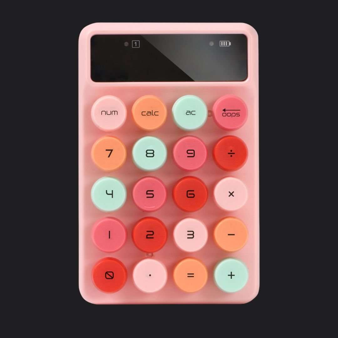 Alcatroz JellyBean Num A3 Bluetooth and Wireless Numpad - Crayon Pink