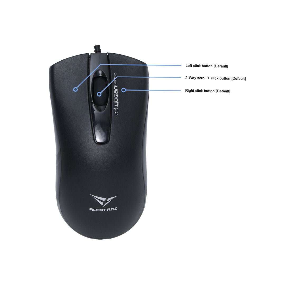 Alcatroz Jellybean U2000 Keyboard and Mouse - Black