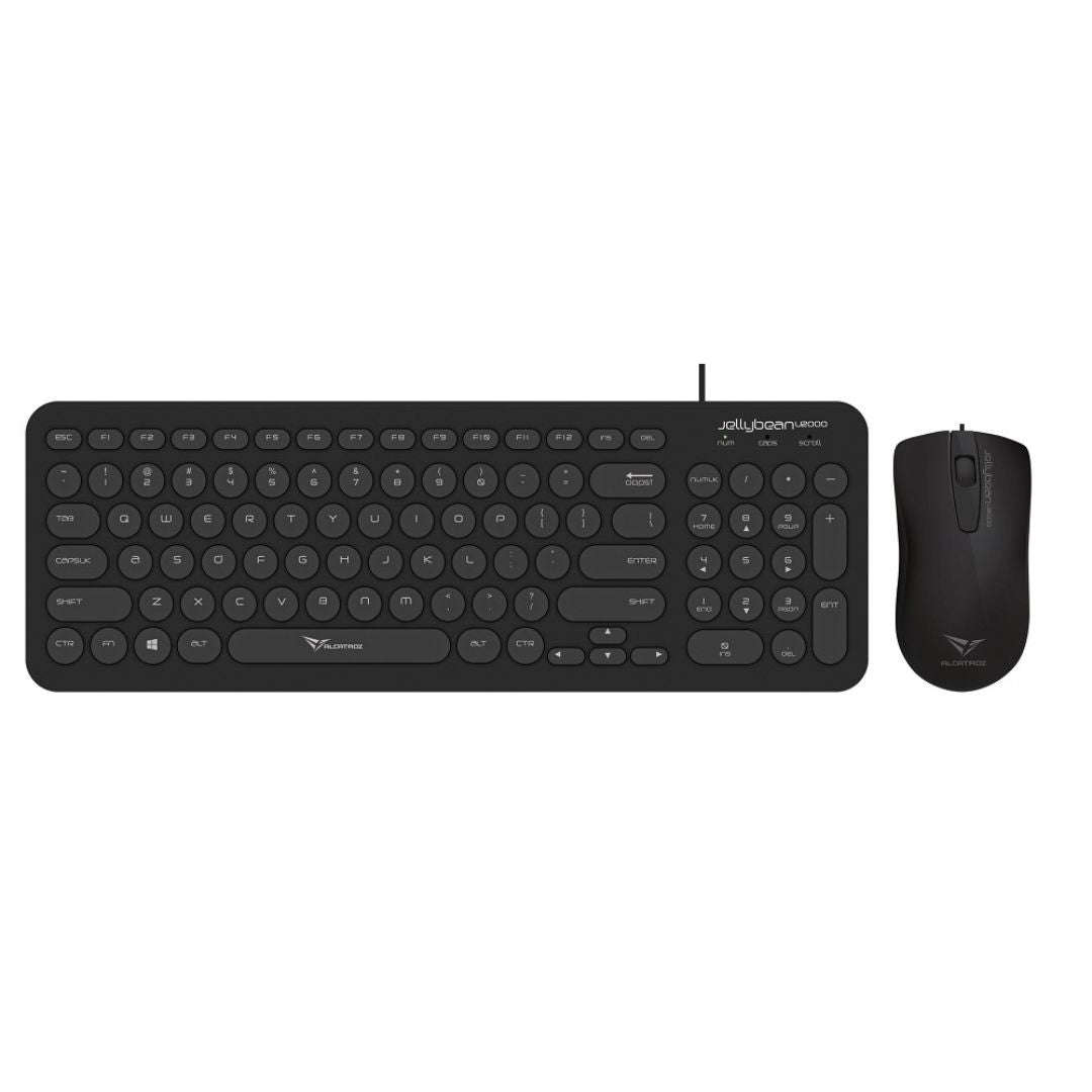 Alcatroz Jellybean U2000 Keyboard and Mouse - Black