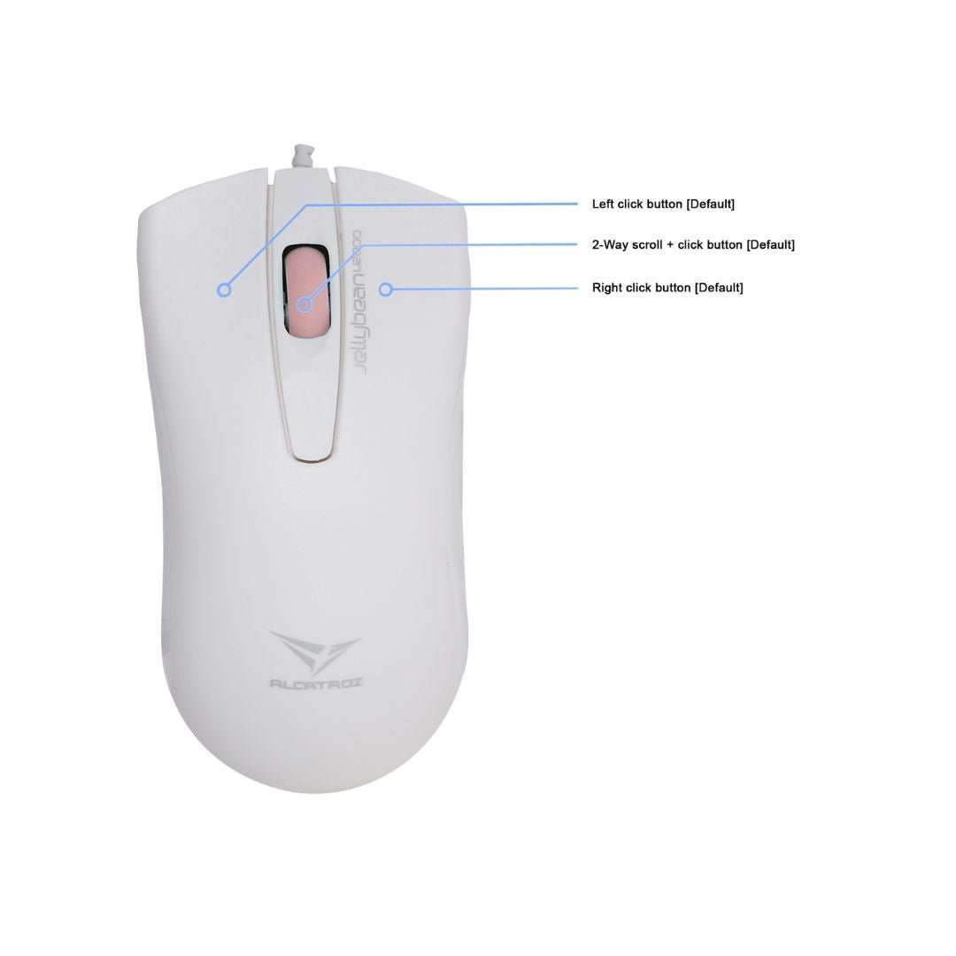 Alcatroz Jellybean U2000 Keyboard and Mouse - White/Peach