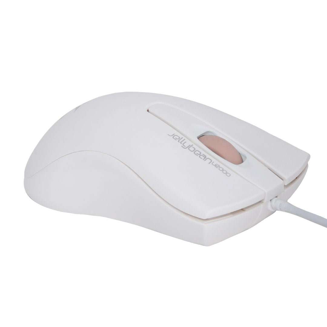 Alcatroz Jellybean U2000 Keyboard and Mouse - White/Peach