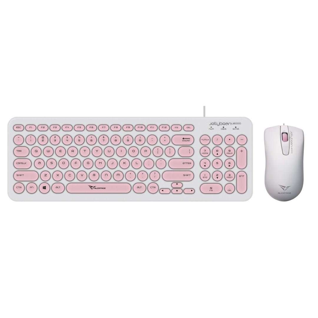 Alcatroz Jellybean U2000 Keyboard and Mouse - White/Peach
