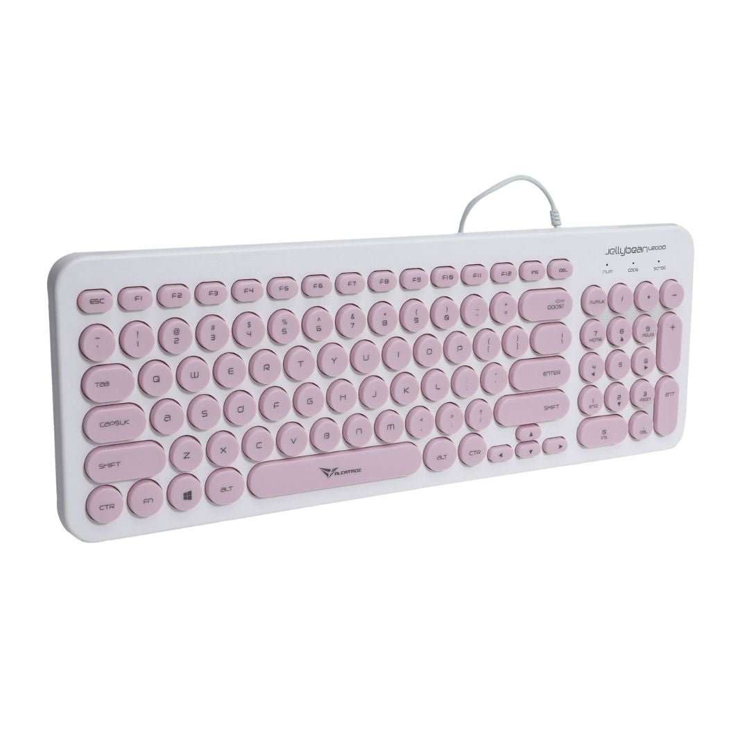 Alcatroz Jellybean U2000 Keyboard and Mouse - White/Peach