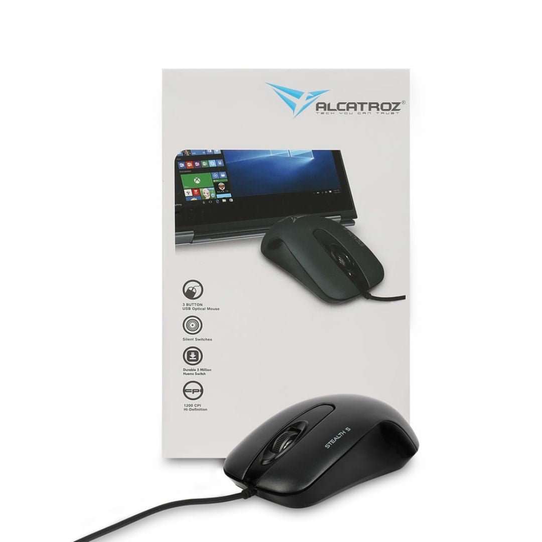 Alcatroz Stealth 5 USB Mouse - Grey