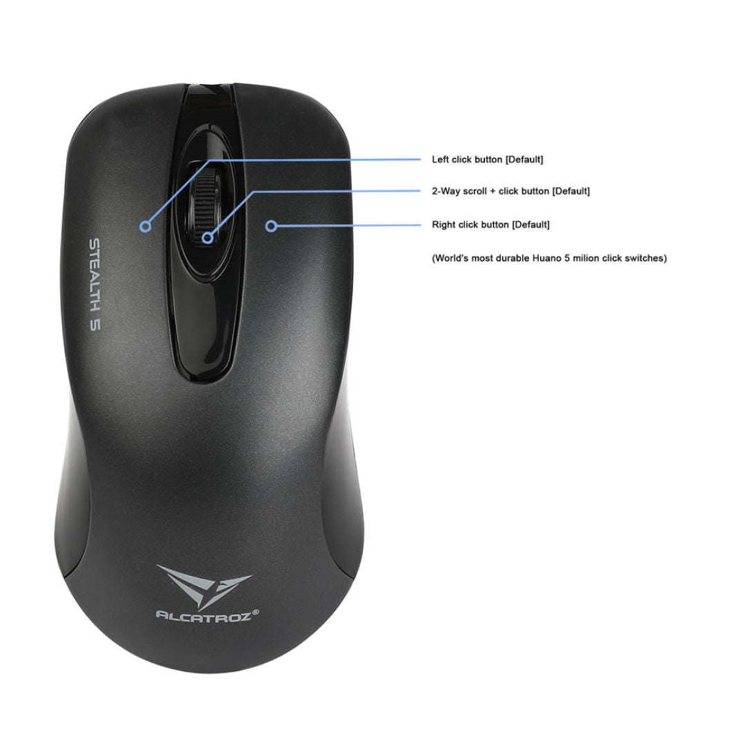 Alcatroz Stealth 5 USB Mouse - Metallic Blue